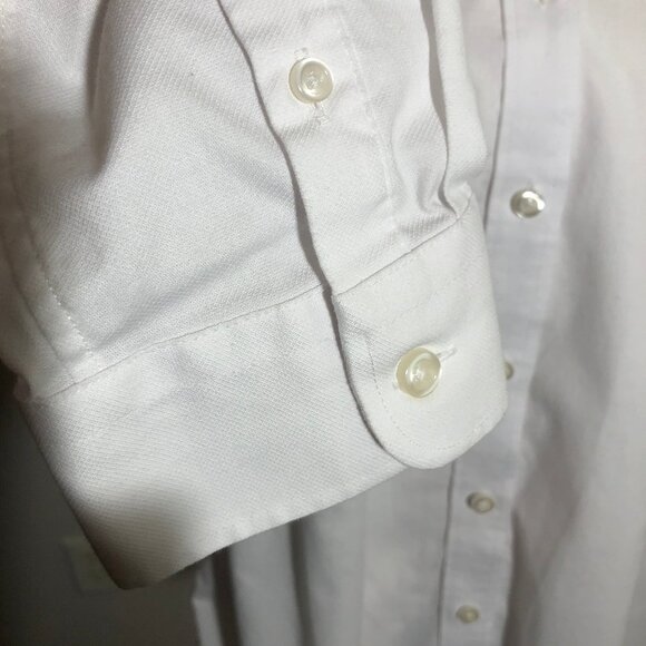 Lands’ End Outfitters White Button Down Shirt 18W Minimalist Classic Vintage Ins - Picture 9 of 12